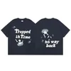 Uuyu Mens Tshirts Broken Planet Mens T-Shirts Designer Tshirt Mousse Impression de beauté Tide Summer Mens Womens Tshirt Loose