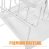 Kitchen Storage Cleaning Rack Dish Sponge Holder Dishcloth Organizer Brush Sink Draining Water Trough