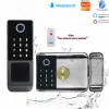 Vergrendel Outdoor Waterdicht IP66 TUYA TTLOCK Fingerprint Card Code Code Elektronische wachtwoord -app Keyless Entry Knobs Smart Door Lock voor Home