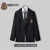 Spring Autumn DK Suit Mens Korean Loose Student JK Uniform Class College Set Casual Coat Business Suits For Men 240326
