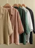 Costumes de femmes johnature femmes Blazers Blazers Couleurs de couleur des couches de printemps 2024 Notons en lin à sept manches