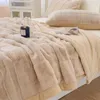 Couvertures épaissis en peluche chaude chaude pour les lits