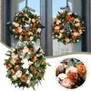 Flores decorativas Simulación de la corona de peonía Puerta de flor Muro colgante Decoración del hogar Día de la madre Venanza de puerta de Pascua