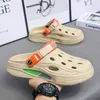 Summer Fashion Closedtoe Sandals for Men Breathable Hollowout Clogs Man Thick Sole Garden Shoes Casual Beach Slippers EVA Shoe 240403