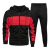 Set da corsa Corea Sport Autunno Sport Uomini Casualmente a maniche lunghe abbigliamento da palestra in due pezzi da jogging set da jogging