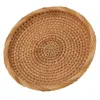Plates Ratroundtan Rattan Fruit Tray Hand Woven Elegant Traditional Natural Serving For Kitchen Counter Table