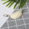 Decorative Figurines Simulation Of Large Dumplings Keychain Pvc Plastic Alloy Door Clasp Pendant Fun Food Ornaments Props Room Decor