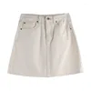 Spódnice dżinsowe mini spódnica kobiet podstawowa linia bawełniana krótka m l
