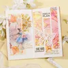 Gift Wrap JIANQI 5 Pcs Large Size Background Stickers Flowers Style Decor Scrapbooking Diary Collage Material Junk Journal Supplies