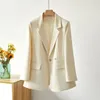 Costumes de femmes élégantes Chic Coats Fashion Top Blazers Femmes Solide à double serrage simple Classic Soft All-Match confortable