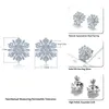 Stud Earrings Gem's Beauty 925 Sterling Silver Natural Aquamarine Snowflake Ear Studs For Women March Birthstone Birthday Anniversary