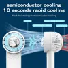 Mini Fan Portable Handheld Ice Pack Semiconductor Cooling Fan Astronaut USB Charging High Wind Desktop Outdoor Bladeless Fan 240403