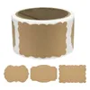 Gift Wrap 100 Pcs/Roll Blank Kraft Paper Labels Sticker Tags Decoration For Jam Jars