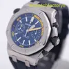Perfect AP Wristwatch Epic Royal Oak Offshore 26703ST Mens precisão Aço Blue Plate Automático Swiss Selp Watch Famous Luxury Sports Watch