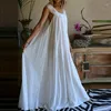 Abiti casuali Lady Chic Elegant Whit Lace Jacquard Sleeveless Offia Big Hem Maxi Dress Summer Women Piet Vocazione Bohe