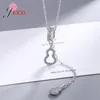 Pendanthalsband Fashion Shinning Full Zircon Gourd Women Exquisite Party 925 Sterling Silver Chokers Halsbandsmycken