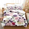 Bedding conjuntos de rosa rosa capa de edredão 3d Fashion Moda Soft Warl King Bound Girl Bed