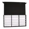 Sieradenzakken 15 roosters glazen display doos zonnebrillen organisator multifunctionele nylon doek modern draagbaar voor desktop oorbellen