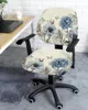 Stuhlabdeckung Vintage Blumen Schmetterlinge Pfingstrosen elastischer Sesselcomputerabdeckung Abnehmbares Büro -Schlupf Cover Split Seat