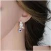 Pendientes de mariposa de Charm Fashion Diseñadora de joyas Boda 925 Sterling Sier Post Amarillo Aaa AAA Cubic Zirconia Pendimiento de cobre Dhluy