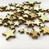 Party Decoration 100Pcs Natural Wooden Star Plain Shabby Chic Craft Scrapbook Rustic Wedding Decorations Christmas Supplies
