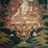 Taquestres de 36 "Tibete Tibetane Buddhism White Tara Guanyin Tangka Thangka Mural