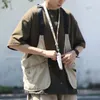 Męskie czołg na wakacje codzienne wakacje kamizelki hip hop luz luźne mężczyźni rękawy harajuku o dużej pojemności solidne kolory kamizelki streetwearne kamizelki