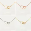 Colliers pendants High Edition Classic Design Love Collier For Women Girls Double Loop Charms 316L