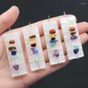 Pendant Necklaces 1PC Natural Stone Selenite Plaster Winding Crystal Lapis Lazuli Mineral Reiki Healing Charms DIY Necklace Making Jewelry