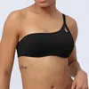 Aktive Hemden im Freien Sport Schlüsselkörper einzelner Schulter Dünner Gurt Yoga BH Schöne Rücken Fitness Running Weste mit Brustpolster Frauen