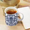 Tasses damassées en bleu et blanc (positif) tasse de bonne qualité imprimer 11 oz tasse de café da