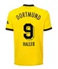 23 24 REUS Dortmunds Soccer Jerseys 23 24 Borussia Soccer Haller Football Рубашка Bellingham Neongelb Hummels Brandt Men Kids Special Kit All Black Maillot форма