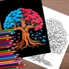 Coloring Book, Tree of Life Series, Holiday Gift, Relaxation, Relieving Stress, Meditation, Free Creativity, High Quality Paper, Versatile Pape, Perfect to Gift, Bleed Proof