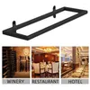 Kitchen Storage Wine Bottle Display Holder For Wall 6Pcs Metal Hangings Red Rack Home Pantry Cabinets Restaurants