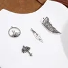 Charms 10PCs Zinc Based Alloy Antique Silver Color Wolf Tree Of Life Pendants Punk Diy Bracelet Necklace Jewelry Making Findings