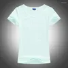 Camisetas femininas 2xl de verão teático feminino camisa mulher camisa personalizada logotipo pó t-shirt lady t-shirt sólido básico slim personalizado diy tops