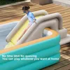 Uppblåsbar vatten Slide Kids Swimming Water Spela Toy Fun Outdoor Anti-Tipping Waterpark Slides For Inground eller Over Ground Pools 240403