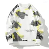 Sweat-shirt pour hommes à sweats de sweat d'automne d'automne 2024 pour imprimé blanc Hip Hop Punk Pullover Streetwear Vêtements de mode décontractés surdimensionnés 5xl