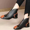 Dress Shoes Fashion Sneakers Women Genuine Leather Cuban Low Heels Pumps Female High Top Round Toe Platform Oxfords Casual