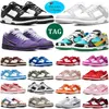 2024 PANDA Designer hardloopschoenen mannen vrouwen lage drievoudige roze roze kreeft grijze mist mist bruine universiteit rode medium olijfgai sneakers trainers