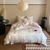 Set di biancheria da letto Fiori in stile cinese ricamo di lusso set di lusso da 1000tc Coperchio piumino in cotone egiziano Fedetochi piatti/aderenti