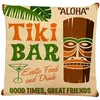 Pillow Bar Throw Cover Vintage Polynesian Statue With Tropical Drink Funny Quote Words Design Square