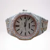 Iced Out Watch Moissanite Diamond VVS roestvrij staal VVS Custom Moissanite Watch voor mannen