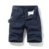Shorts maschile 2024 Abbigliamento da lavoro estate cintura di cotone pantaloni medi di cotone esterno sciolto casual-match casual