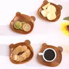 Plates 1PC Cute Bear Storage Tray Dried Fruit Snack Plate Appetizer Serving Platter For Party Candy Pastry Nuts Dish