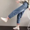 Frauen Jeans lässig verdicken Harem Womens Winter Plüsch warme hohe Taille Joggerhosen Lose koreanische Mode-Knöchel-Länge-Jeanshosen