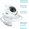 Système Zosi Poe IP Camera 5MP HD OUTDOOOR / INDOOR INFERPORY INFRARGE 85FT VISION NOBILE Sécurité vidéo