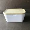 Plates Butter Box Nordic Container Storage Tray Dish Keeper Cheese Holder Kitchen Tools With Wood Cover Sealing Plate