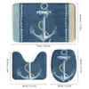 Shower Curtains Nautical Sailor Painting Boat Anchor Curtain Modern Non-slip Carpet Waterproof Polyester Home Decor 180