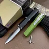 NIEUW 4 Styles Micro Tech III OTF Automatisch mes 3.07 "D2 Steel Blade Aluminium Aluminium Legering Handgreep Camping Buitengereedschap Tactische gevecht Zelfafwijkende messen EDC Pocket Knifes